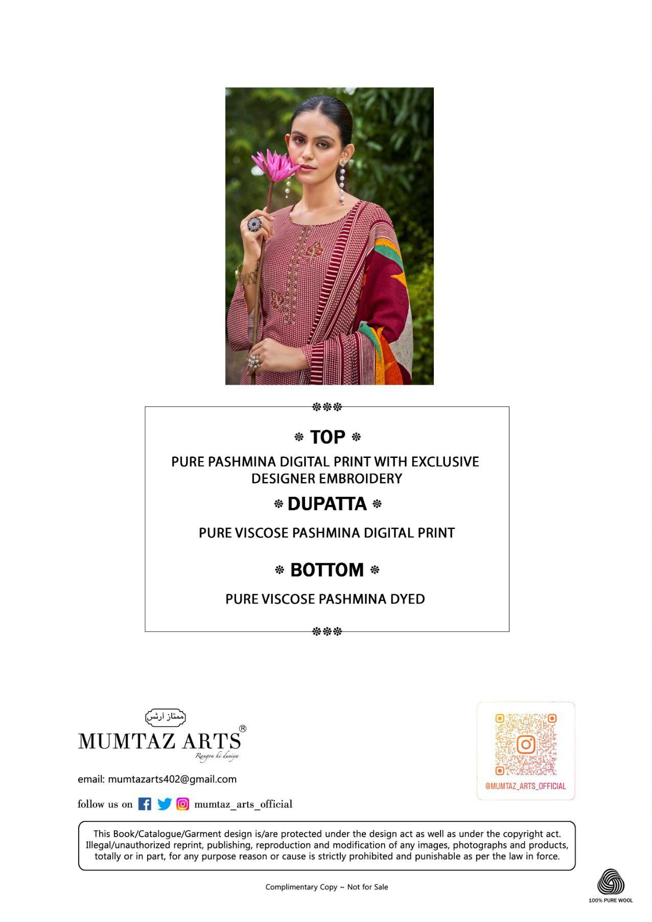 Savera By Mumtaz Pashmina Digital Printed Dress Material Orders In India